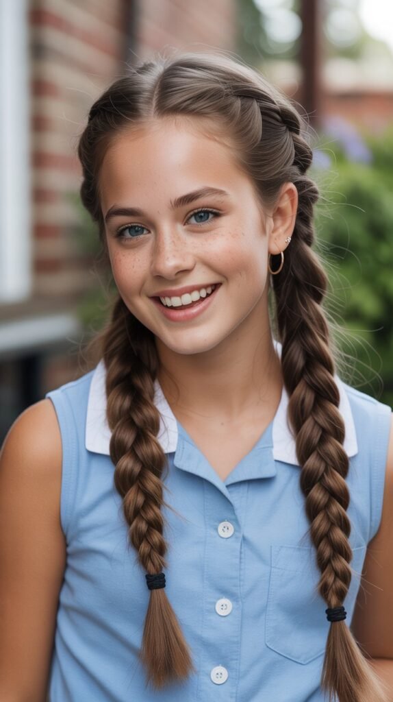 Low Braided Ponytail