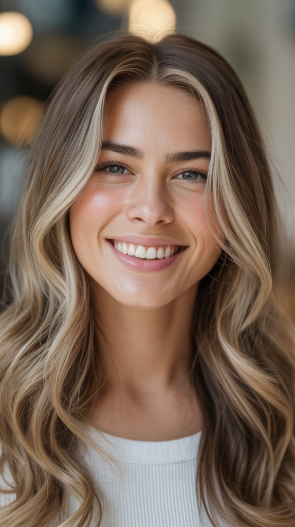 Wheat Blonde Highlights for Natural Look