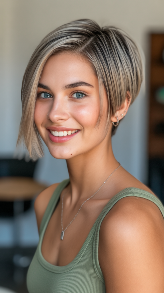 Straight Pixie with Tapered Sides