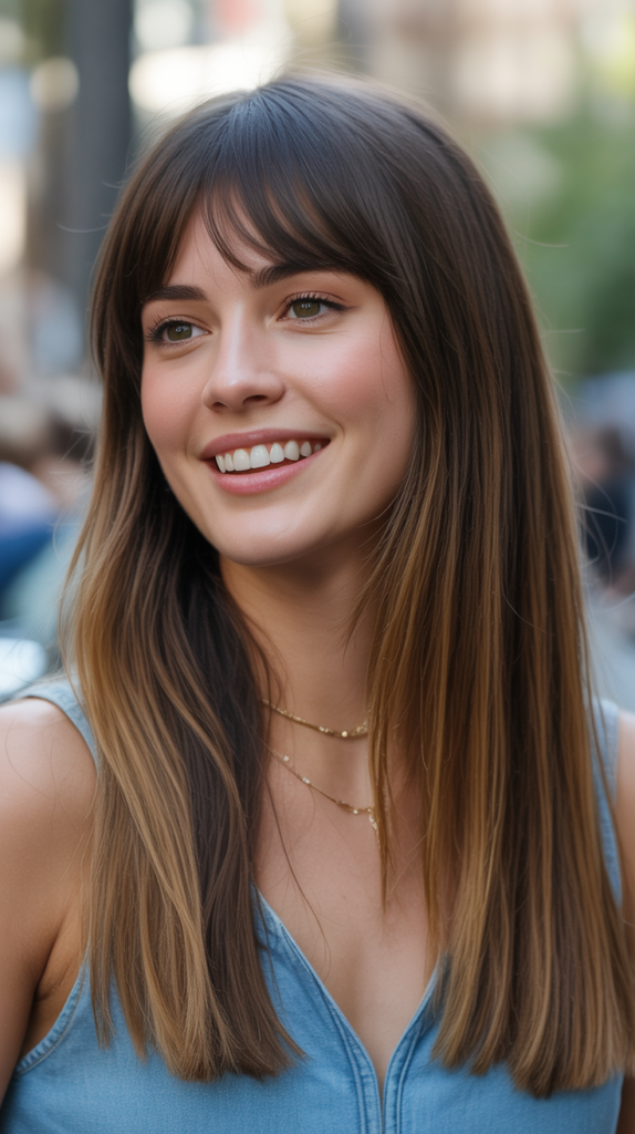 Trendy Straight Hairstyles with Bangs Ideas