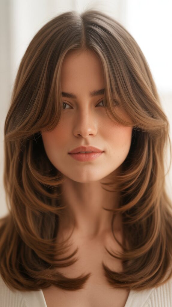 Top 30+ Stunning Haircut Ideas for Long Hair in 2025 7 Curtain Bangs with Long Layers