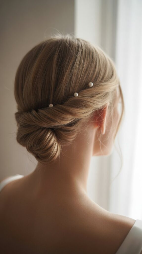 33 Best Half-Up, Half-Down Bridal Hairstyles 32 Twisted Low Half-Up