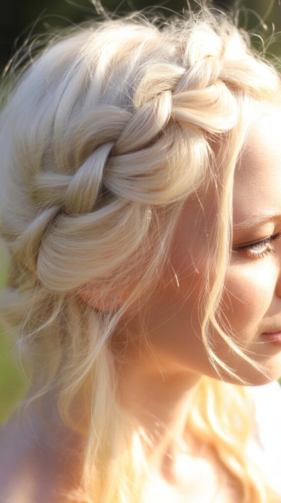 30 Braided Greasy Hair Hairstyles to Try 14 Twisted Crown Braid