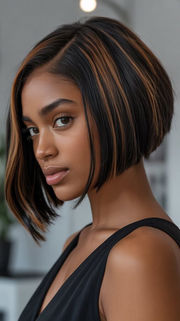 The Angled Bob (A-Line Bob)