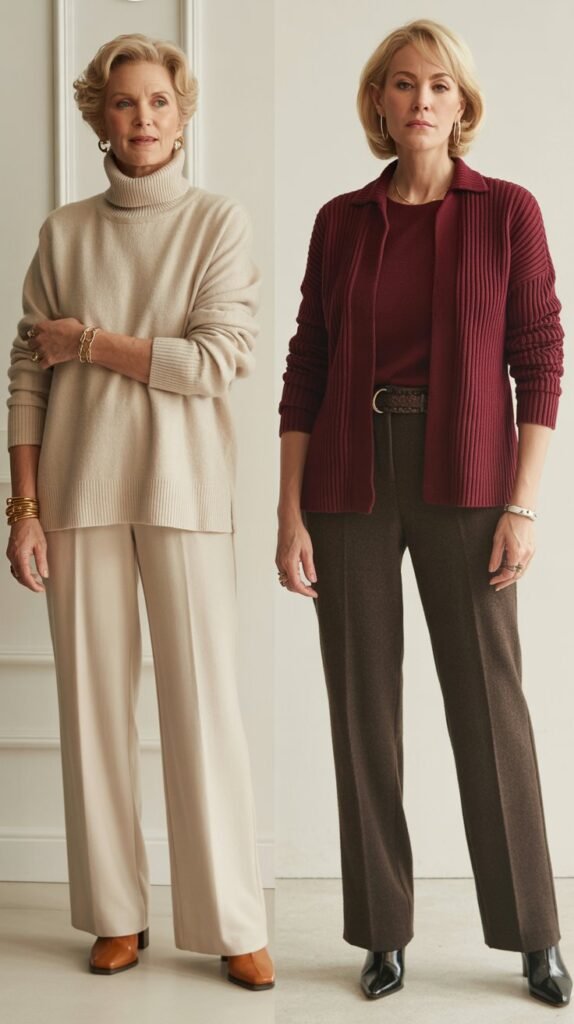 Coordinated Knit Set Sophistication