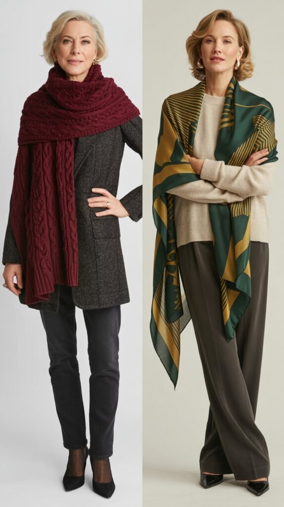 Textured Scarf as Statement Piece