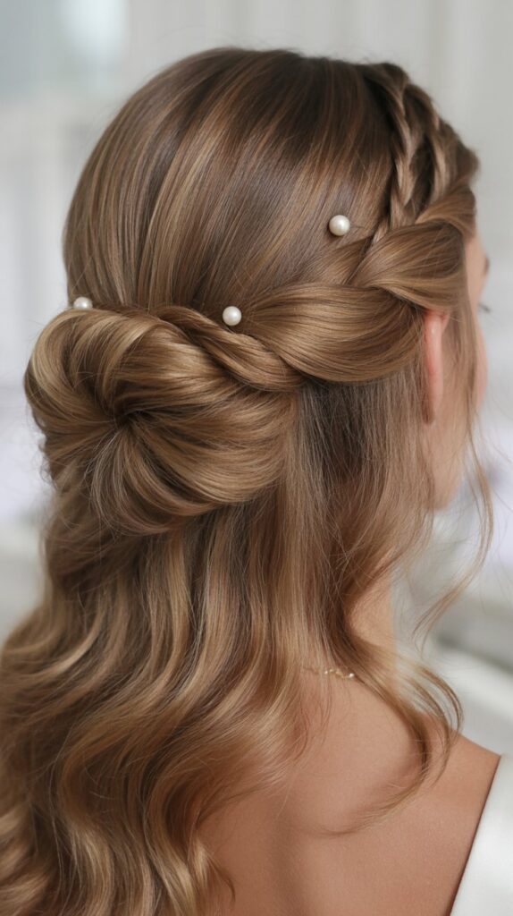 Top 27+ Half-Up Half-Down Prom Hairstyles 13 Twisted Half-Up Bun