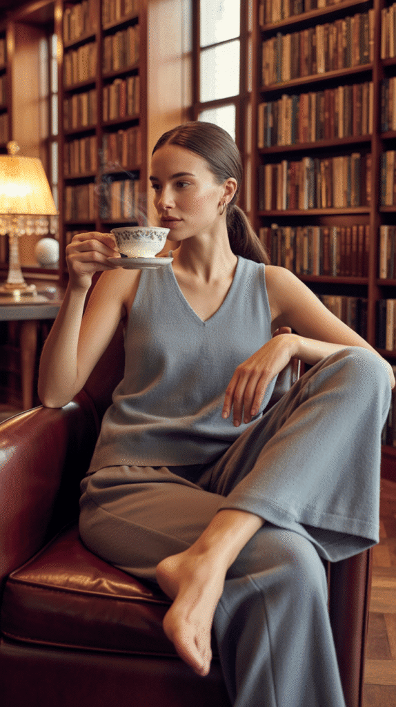 30 Trendy DTI Self Care Sunday Outfit Ideas for Women 24 Cashmere Blend Tank and Pants Set