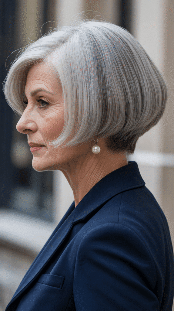 Top 36 Low-Maintenance Haircuts for Women Over 70 14 The Graduated Bob