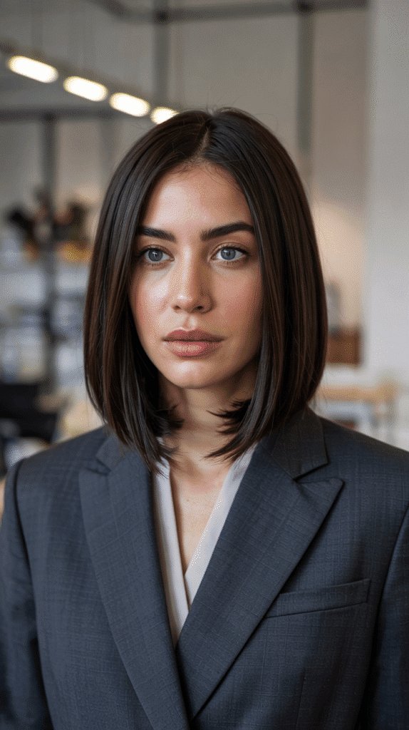 Sleek Layered Long Bob