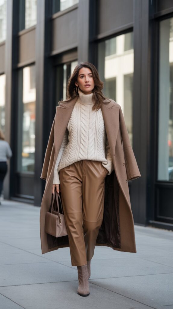 32 Chic Casual Fall Outfits for Women in Their 30s 31 The Texture Mixing Mastery