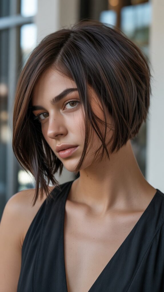 27 Stunning Choppy Bob Haircuts for Thick Hair 8 Choppy A-Line Bob