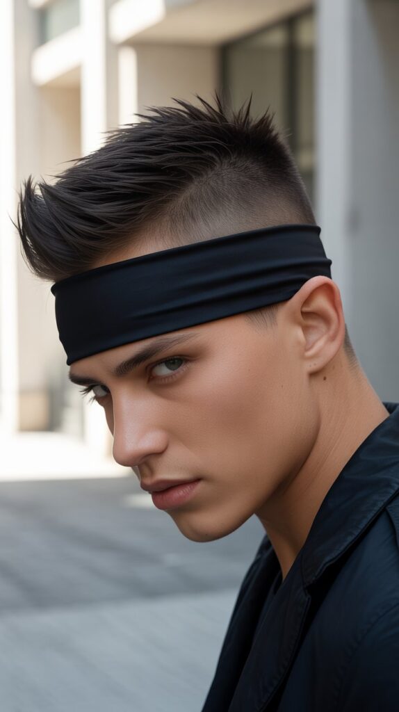 27 Greasy Hair Hairstyles with a Headband 17 Faux Hawk with Athletic Headband