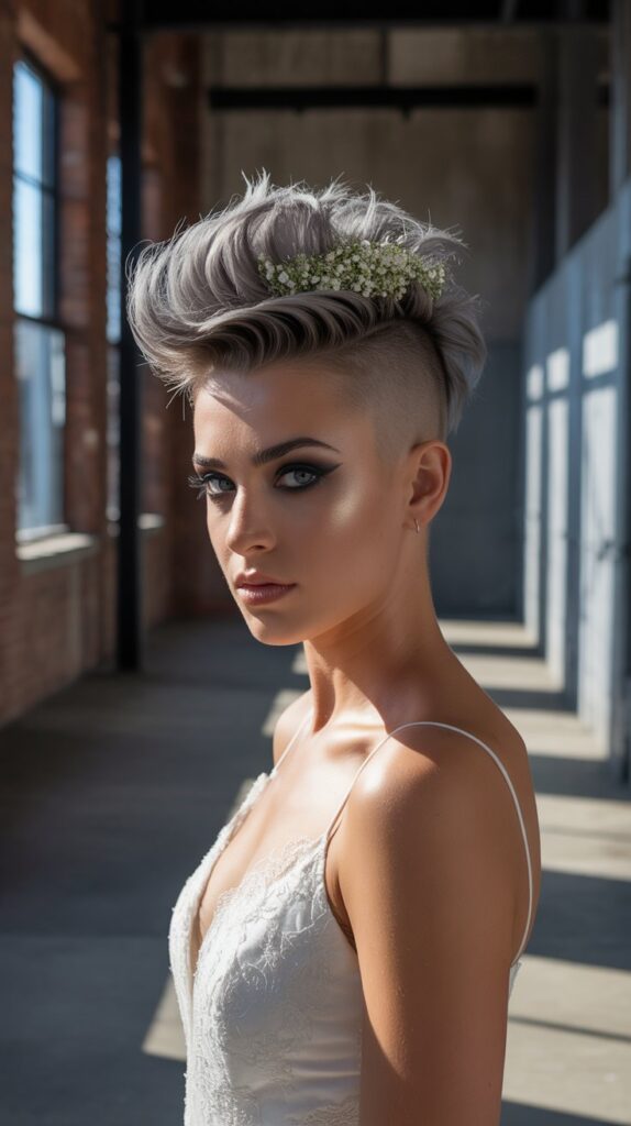 Faux Hawk with Floral Details