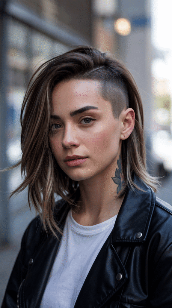 Layered Long Bob with Undercut