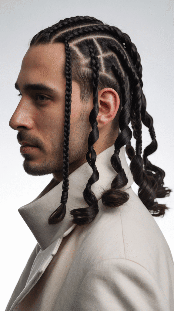 33 Stylish Winter Hair Braids for Men 31 Hybrid Twist-Braid Styles
