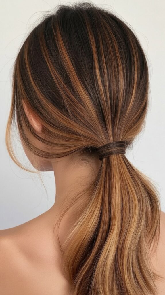 Chocolate Caramel Melt Ponytail Style