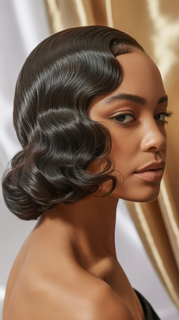  Side Part Finger Waves