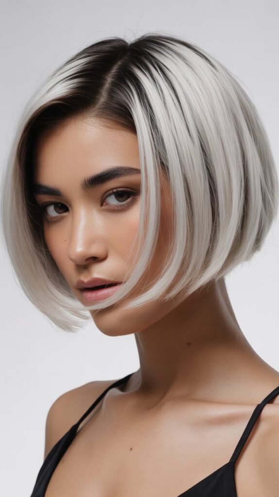 Platinum with Dark Roots