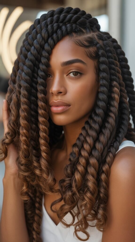 Side Part Havana Twists