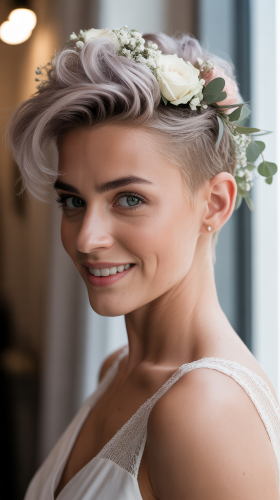 Faux Hawk with Floral Details
