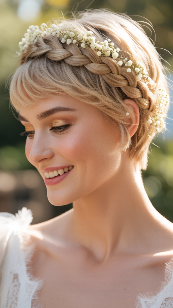 Braided Crown for Short Hair