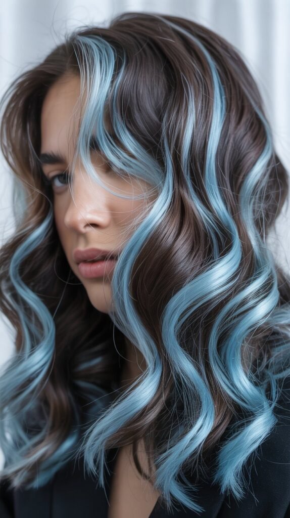 Icy Blue Highlights