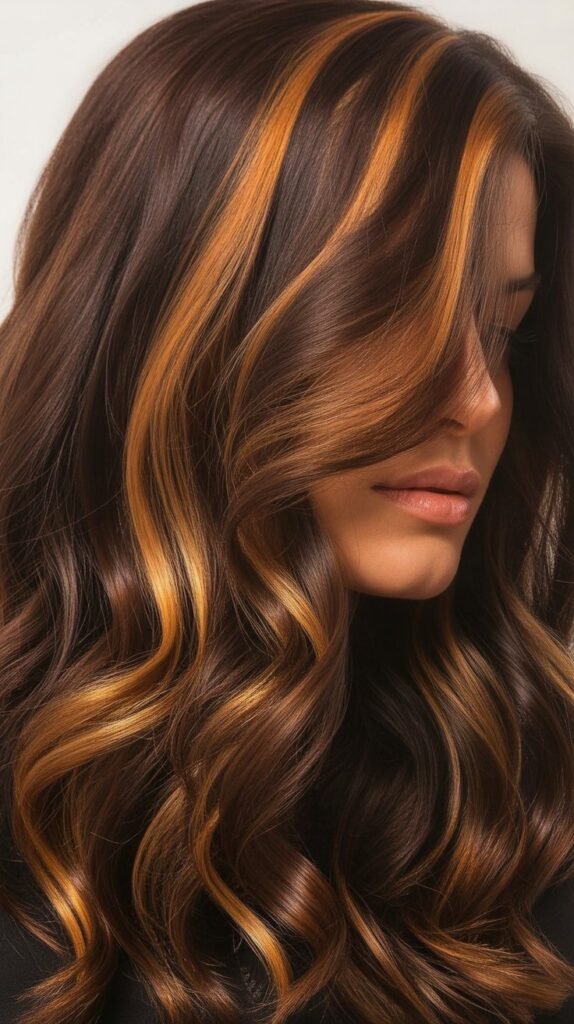 Bold Caramel Ribbons Through Chocolate Base