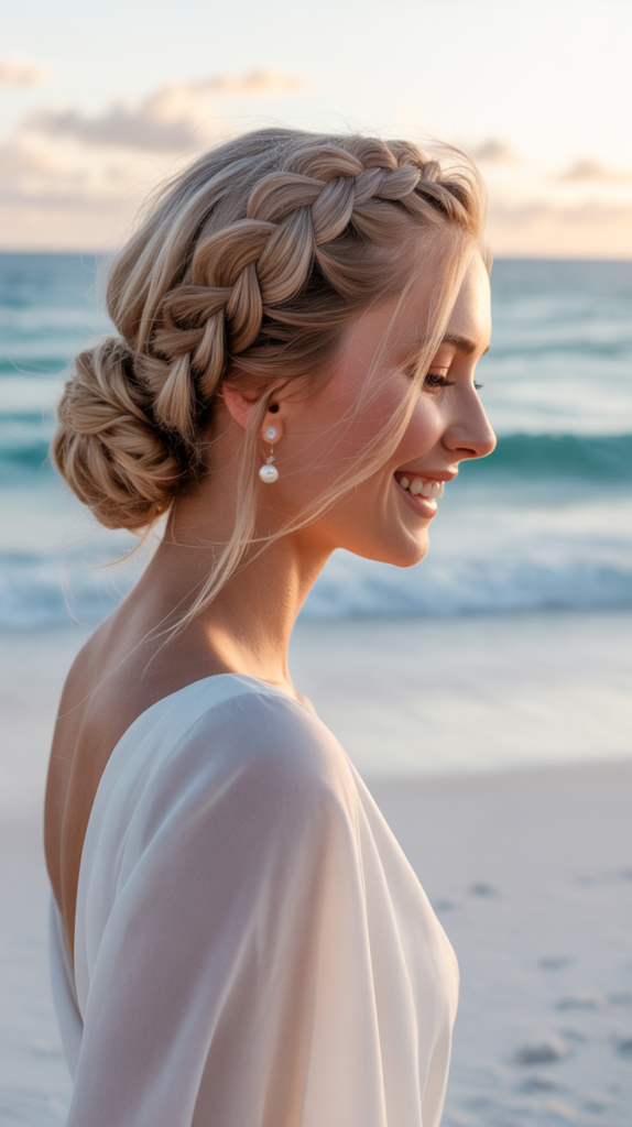 Braided Low Side Bun