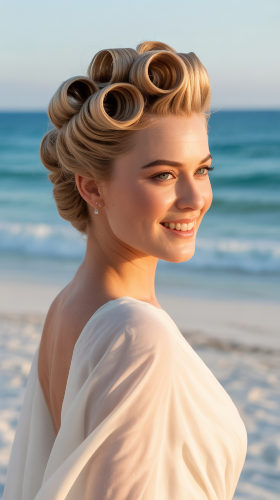 Vintage Pin Curls Updo