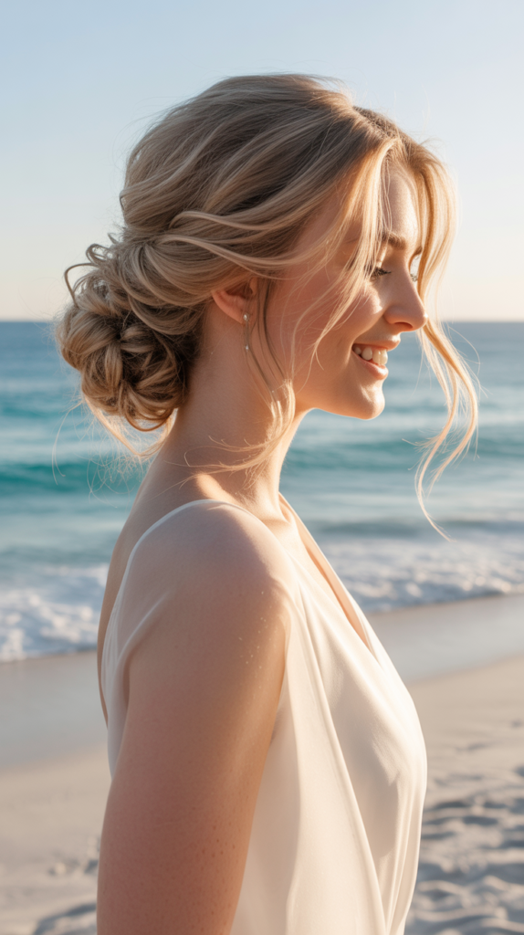 Loose Chignon With Wispy Tendrils