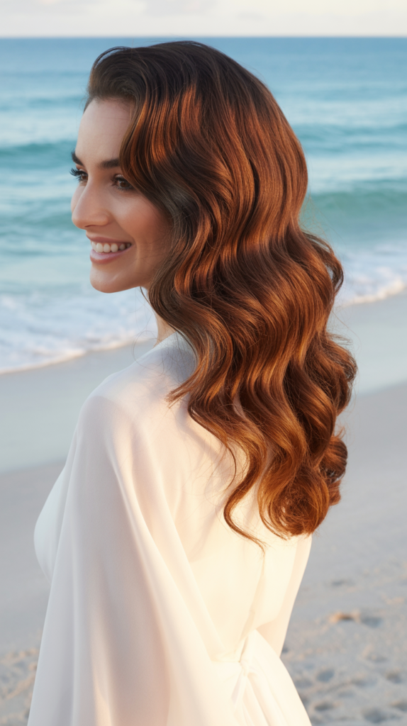 Side Part With Deep Waves
