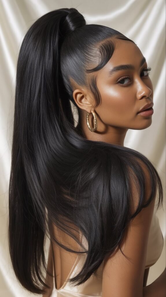 Straight High Ponytail