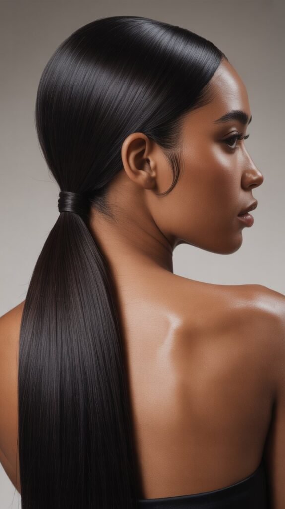 Sleek Low Ponytail