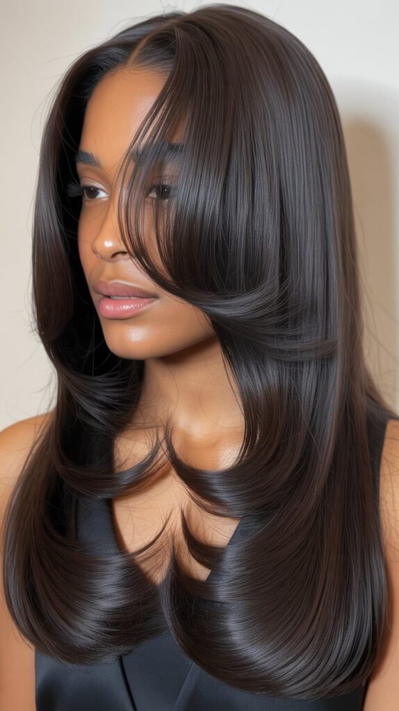 Straight Hair with Wispy Layers