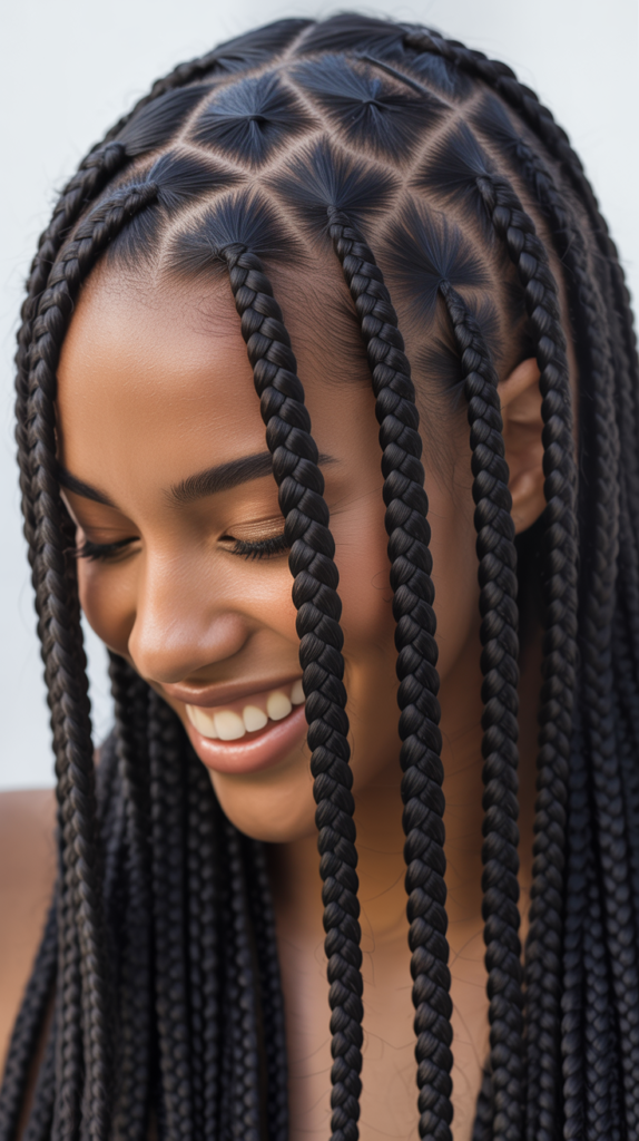 Triangle Box Braids