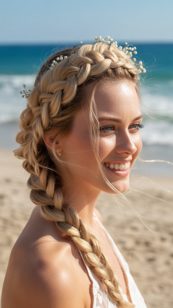 Cascading Waterfall Braid Crown