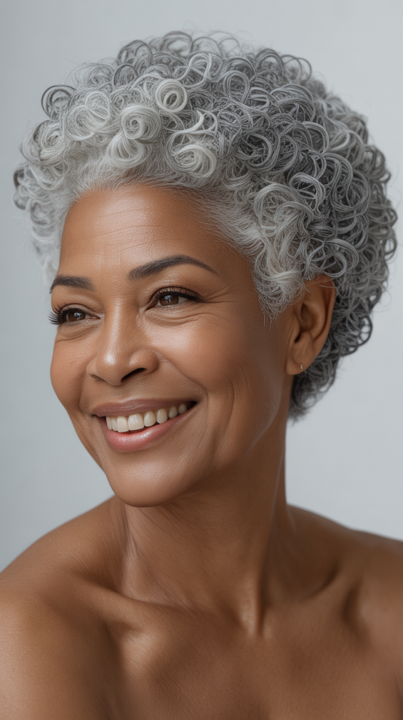 Gray-Embracing Short Afro