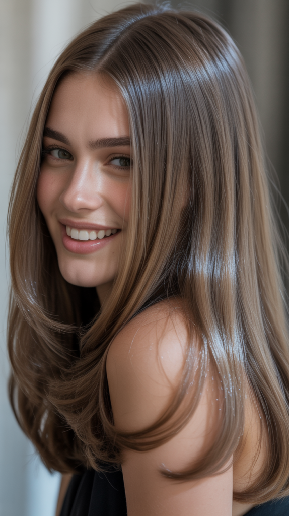 Ash Brown Glass Hair