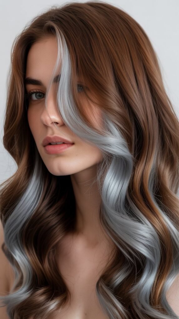 Ash Brown with Silver Highlights