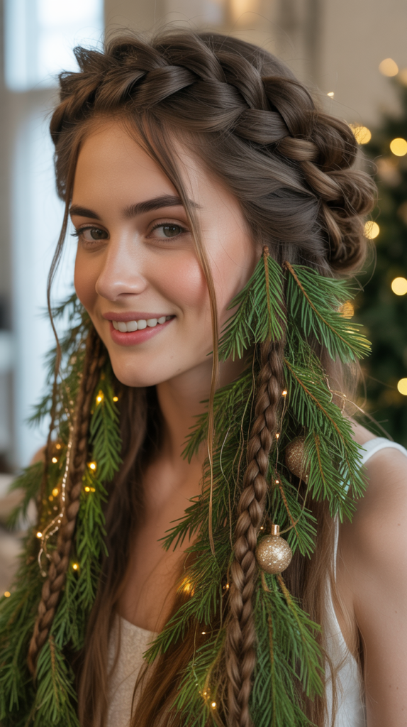 Braided Evergreen Crown