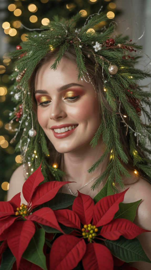 Poinsettia Flower Crown