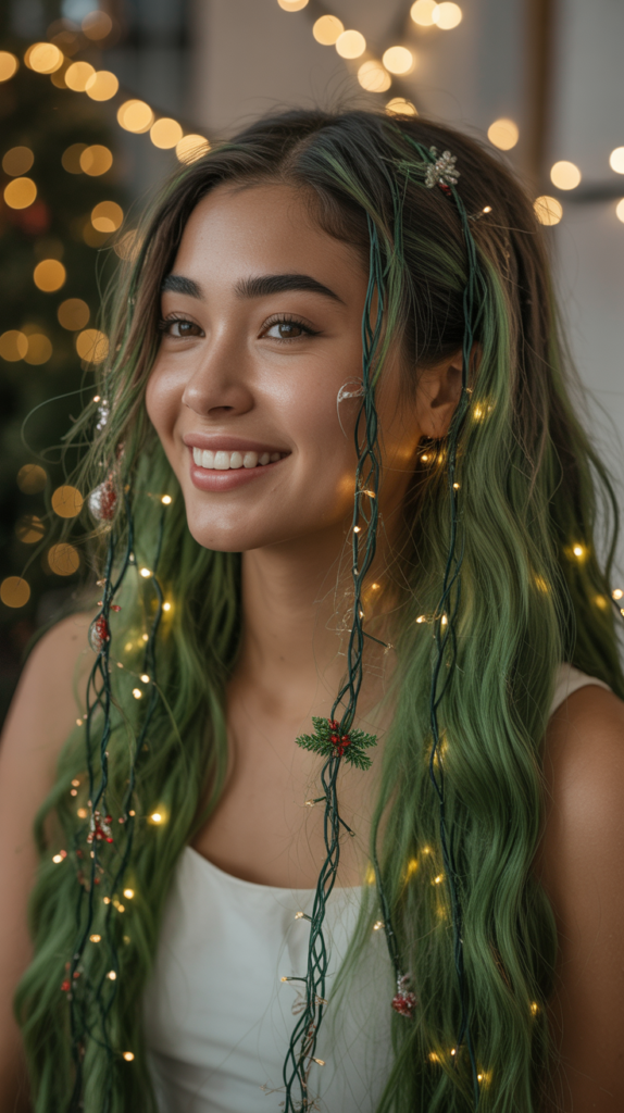 Christmas Light Hair Strand Weave