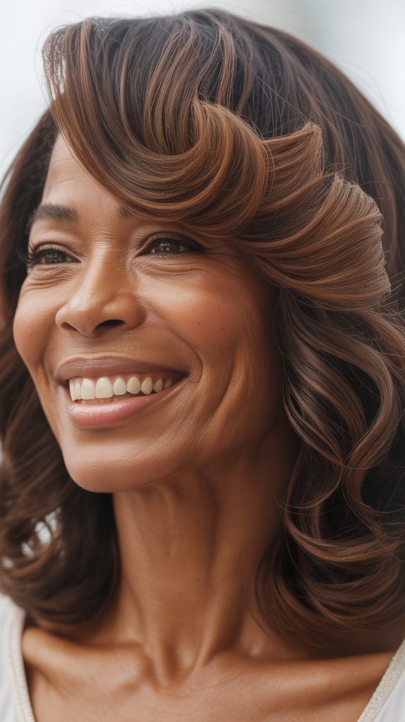 Shoulder-Length with Side-Swept Volume