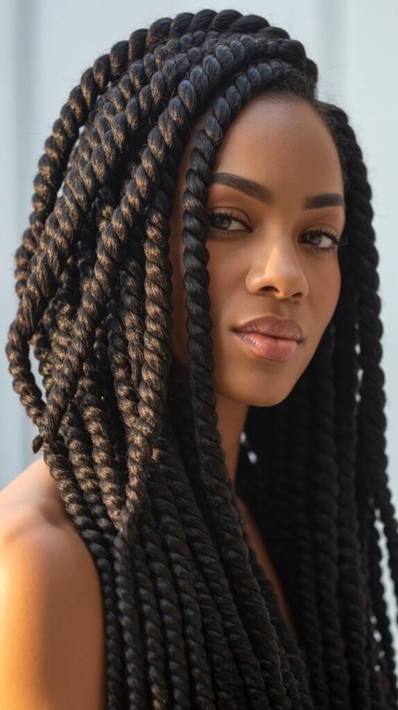 Side Part Senegalese Twists