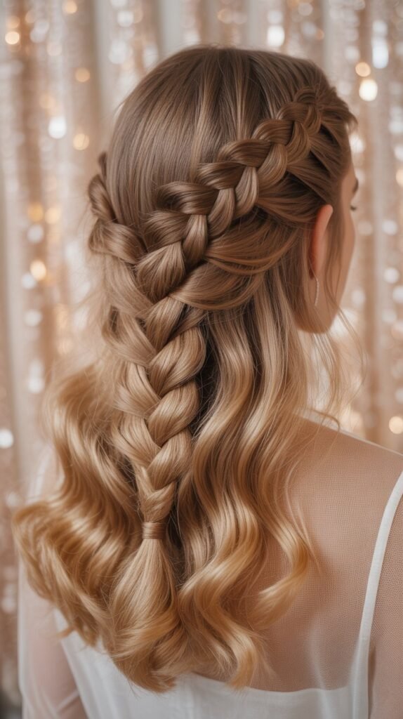 Fishtail Braid Half-Up