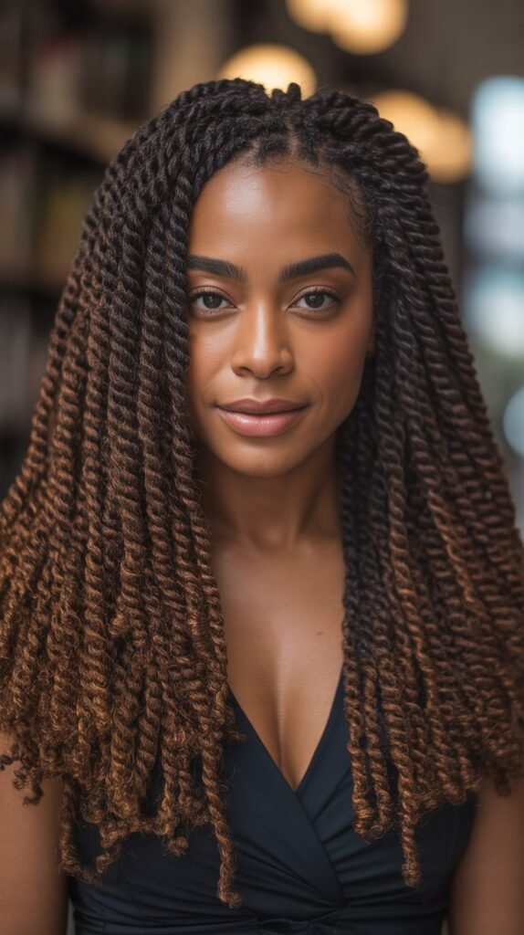 Passion Twists with Middle Part