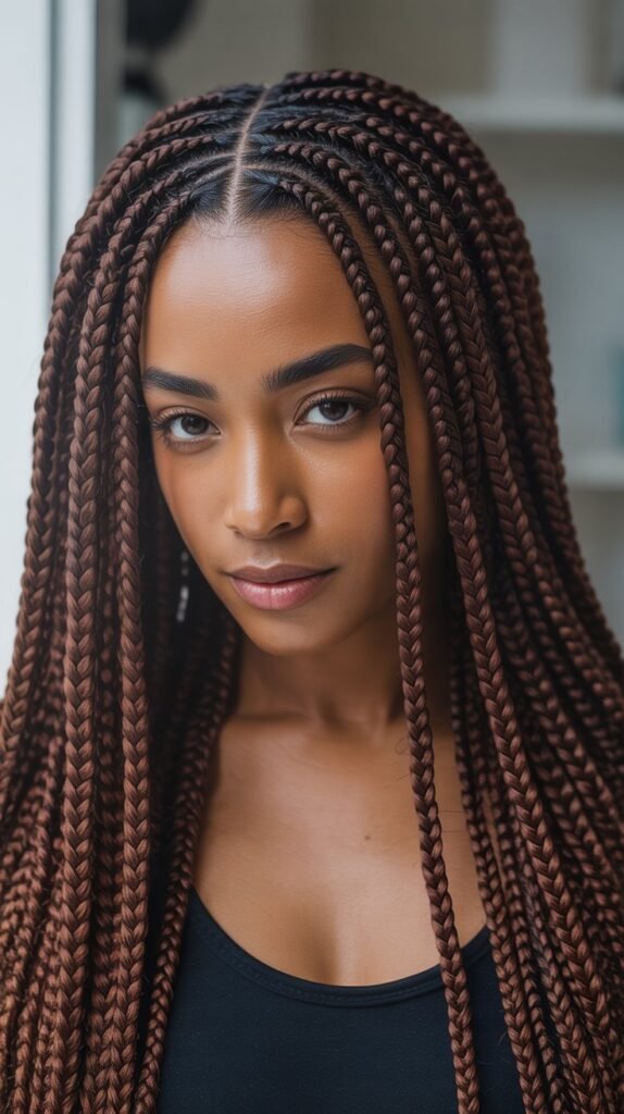 Crochet Braids with Middle Part