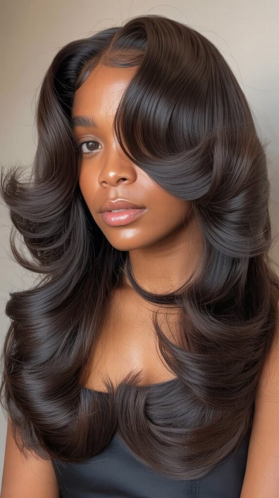 Feathered Layers with Middle Part