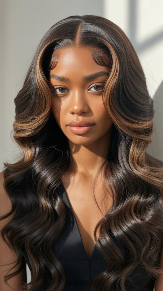Long Loose Wave Middle Part